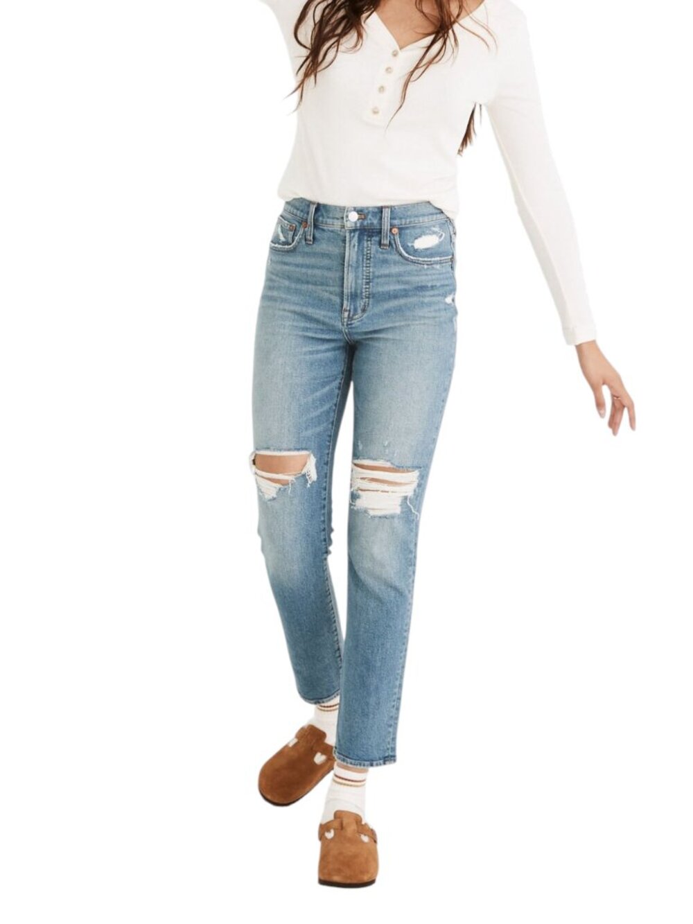 Madewell The Perfect Vintage High Rise Jeans Medium Blue Wash Petite Size 29P